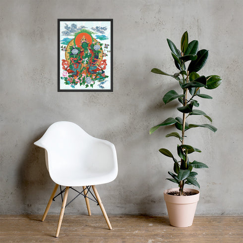 Green Tara Thangka Poster